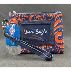 University of Auburn Small Wristlet Cosmetic Bag Wallet NWT